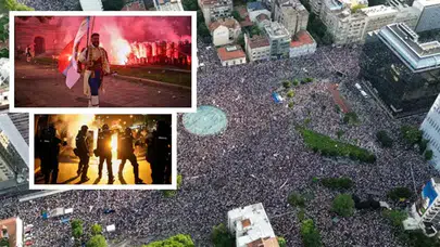 Belgrad’da öfke sokağa taştı: Öğrenciler Vucic yönetimine bayrak açtı