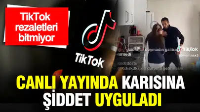 Canlı yayında dehşet anları: Eşini darp edip izleyicilere böyle seslendi