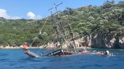 Marmaris’te kabus dolu anlar: 110 kişiyi taşıyan tur teknesi sulara gömüldü