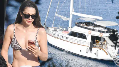 Demet Özdemir sezonun yorgunluğunu Göcek koylarında atıyor