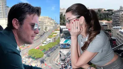 Monaco Grand Prix heyecanına ünlü çift ortak oldu