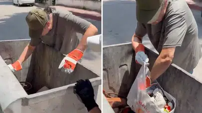 Şarkıcı Çelik Samsun sokaklarında geri dönüşüm işçileriyle çalıştı