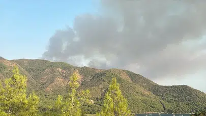 Marmaris ormanlarında alevlerle mücadele sürüyor