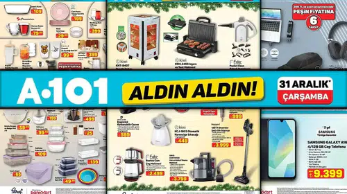 A101’de Yıl Sonu Fırsatları Başlıyor: Isıtıcıdan Televizyona Yüzlerce Ürün Raflarda