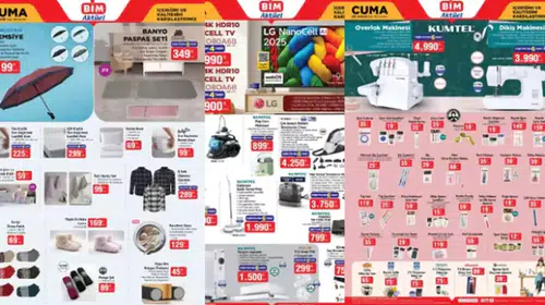 BİM 26 Aralık 2025 Cuma Aktüel Ürünleri: Overlok Makinesi, 4K TV, Dikey Süpürge ve Daha Fazlası!