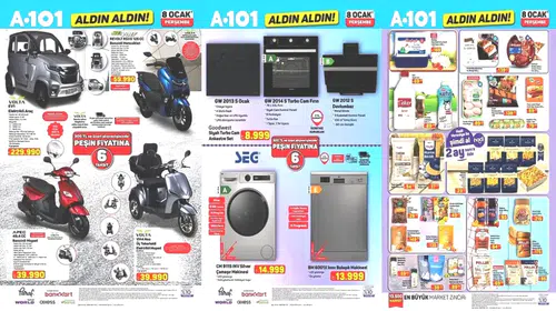 A101 8 Ocak 2026 Kataloğu: Elektronik Para Kasası ve Taraftar Ürünleriyle Volta Elektrikli Araç Fırsatları!