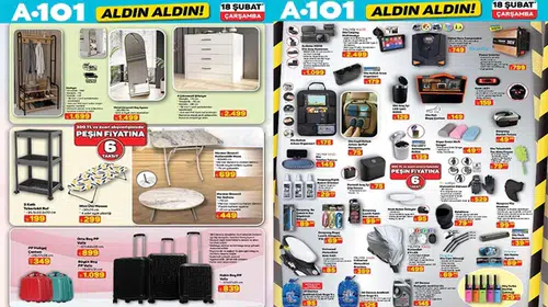 A101'in 18 Şubat 2026 tarihli Aktüel Kataloğu Yayınlandı: Aldın Aldın Fırsatları!