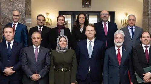 Katar Büyükelçisi Al Mahmoud, Arap Büyükelçileriyle yapılan görüşmeye katıldı