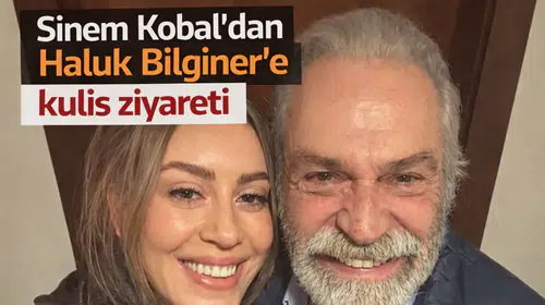 Sinem Kobal, Haluk Bilginer'in "Baba" tiyatro oyununu izledi ve hatıra fotoğrafı paylaştı!