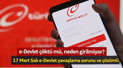 e-Devlet çöktü mü, neden girilmiyor? 17 Mart Salı e-Devlet yavaşlama sorunu ve çözümü