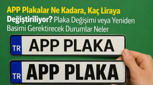 APP Plaka Değişimi Ne Kadar? 2026 APP Plaka Yenileme Ücreti Kaç TL?