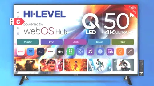 A101'de Hi-Level HL55QMN252SC-S QLED Televizyon İçin Eşsiz Fırsatlar! (9 Nisan 2026)
