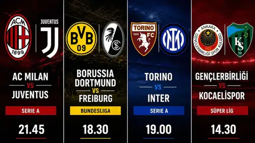 Avrupa Futbolunda Pilot Maçlar: Milan ile Juventus, Dortmund ile Freiburg Mücadeleleri Dikkat Çekiyor!