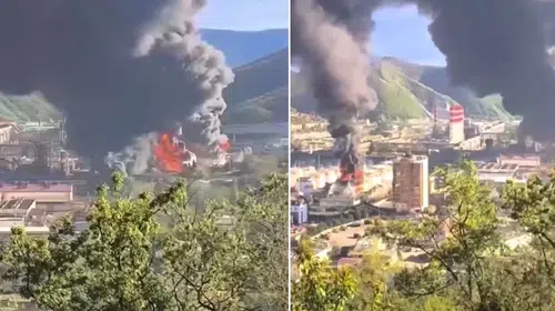 Karadeniz kıyısında gece yarısı dehşeti: Ukrayna'nın hedef aldığı Rus rafinerisinde alevler geceyi aydınlattı