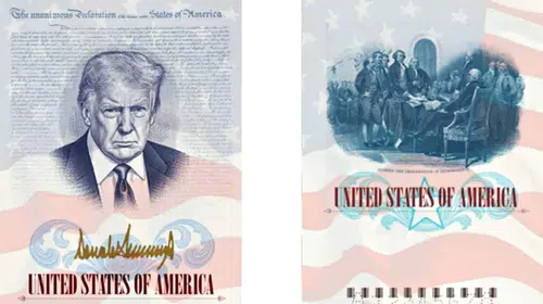 Trump etkisi pasaportlara taşındı: 250’nci yıl özel tasarımında başkanın imzası ve portresi yer alacak