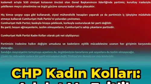 Kadınlardan tek ses: Baskılara karşı geri adım yok, hedefimiz mutlak eşitlik