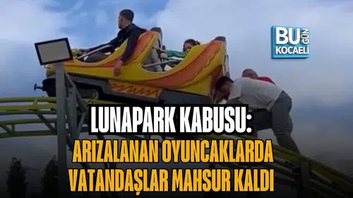 Eğlence merkezinde korku dolu dakikalar: Havada asılı kalan vatandaşlar dakikalarca kurtarılmayı bekledi
