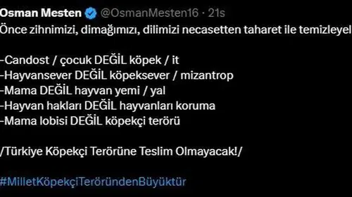 AK Parti Bursa Milletvekili Osman Mesten'den Sokak Köpekleri Çıkışı: "Can Dost Değil, Köpektir"