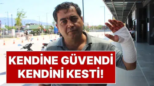 40 yıllık kasap kazaya engel olamadı: Kendini kesti ama iddiasından vazgeçmedi