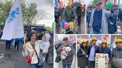 Soğuk ve yağmurlu havaya meydan okuyan binler: Kadıköy’de kuşaklar arası 1 Mayıs köprüsü