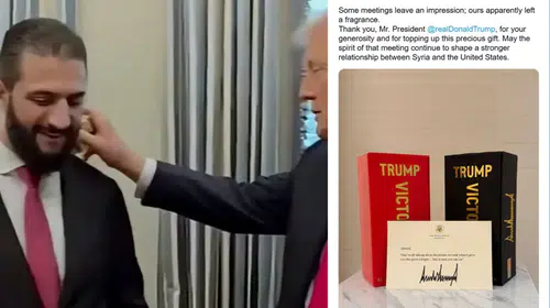 Trump’tan HTŞ liderine sürpriz hediye: Diplomaside parfüm diplomasisi dönemi mi?