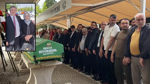 Oğlunun dehşeti Konya'yı yasa boğdu: Genç çift son yolculuğuna uğurlandı