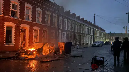 Belfast sokaklarında kaos ve şiddet sarmalı