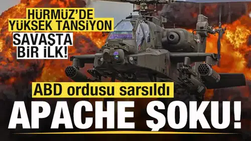 Hürmüz Boğazı üzerinde ABD ordusuna ait Apache tipi helikopter düştü