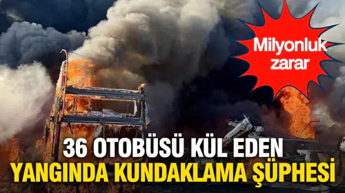 Essex bölgesindeki otobüs parkında büyük yangın