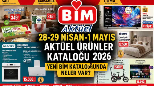 BİM'de 28 Nisan'dan itibaren yeni aktüel ürünler raflarda!