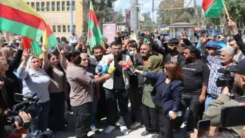 Hesekê'de dil krizine protesto: Tabela değişikliği halkı sokağa döktü