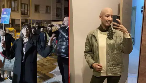 Kanseri yenen İzel öğretmene davul zurnalı kutlama