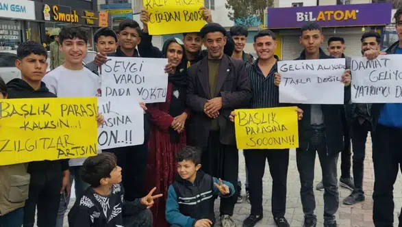 Şanlıurfa’da Gençlerden Başlık Parası Protestosu!