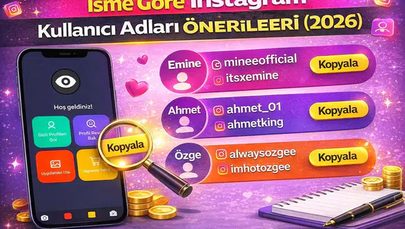İsme Göre Instagram Kullanıcı Adları Önerileri 2026: Havalı, Yaratıcı ve Akılda Kalıcı İsimler