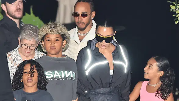Magazin dünyasının gözü bu karede: Kim Kardashian ve Lewis Hamilton aileleri buluşturdu