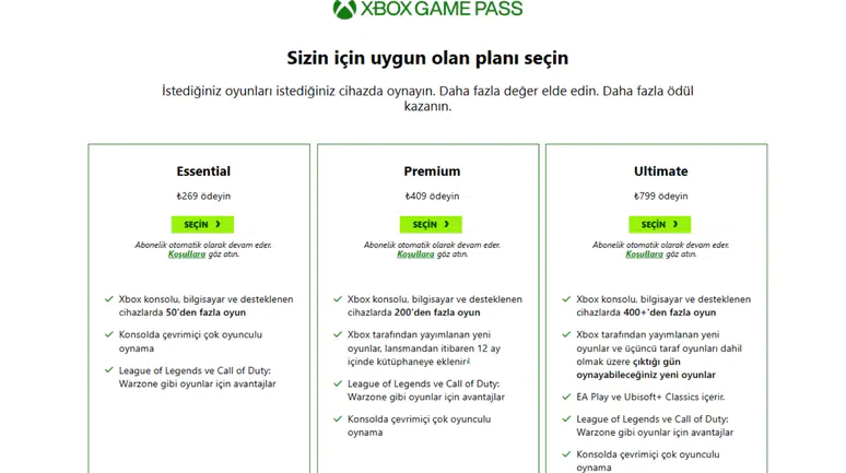 Xbox Game Pass Yeni Paketleriyle Geri Dönüyor: Türkiye Fiyatları ve Detaylar Netleşti