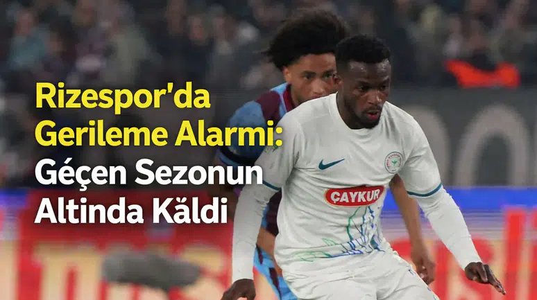 Rizespor’da Gerileme Alarmı: Geçen Sezonun Altında Kaldı