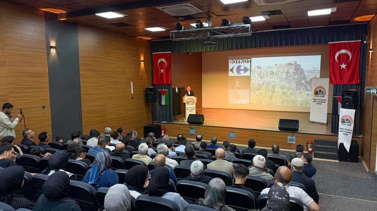 Gazze dramına dikkat çeken aktivist Solhan’da deneyimlerini aktardı