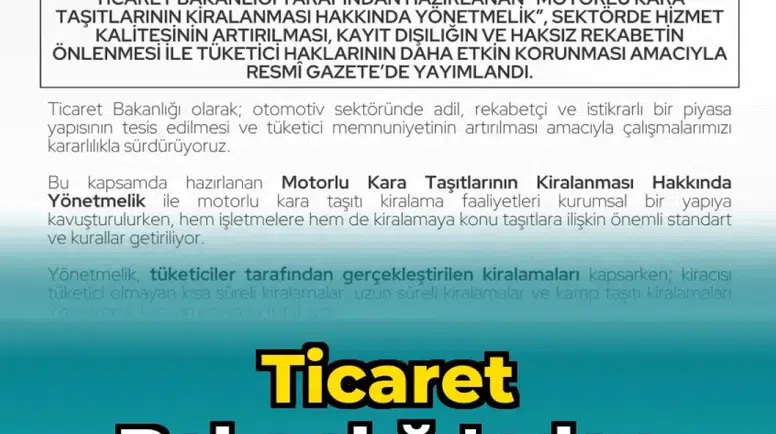 Kiralık araç sektöründe yeni standartlar belirlendi
