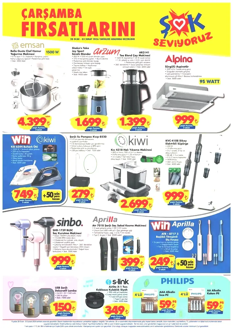 28 OCAK-3 ŞUBAT 2026 AKTÜEL KATALOĞU: ŞOK'a bu hafta ne geliyor? ŞOK'ta bu hafta neler var? - Resim: 1
