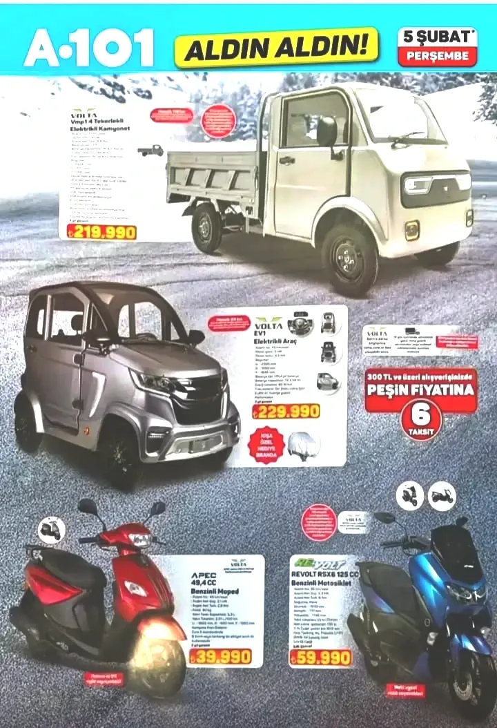 A101'e Elektrikli Kamyonet geliyor! A101 05 Şubat 2026 Perşembe aktüel ürünler kataloğu! - Sayfa 1