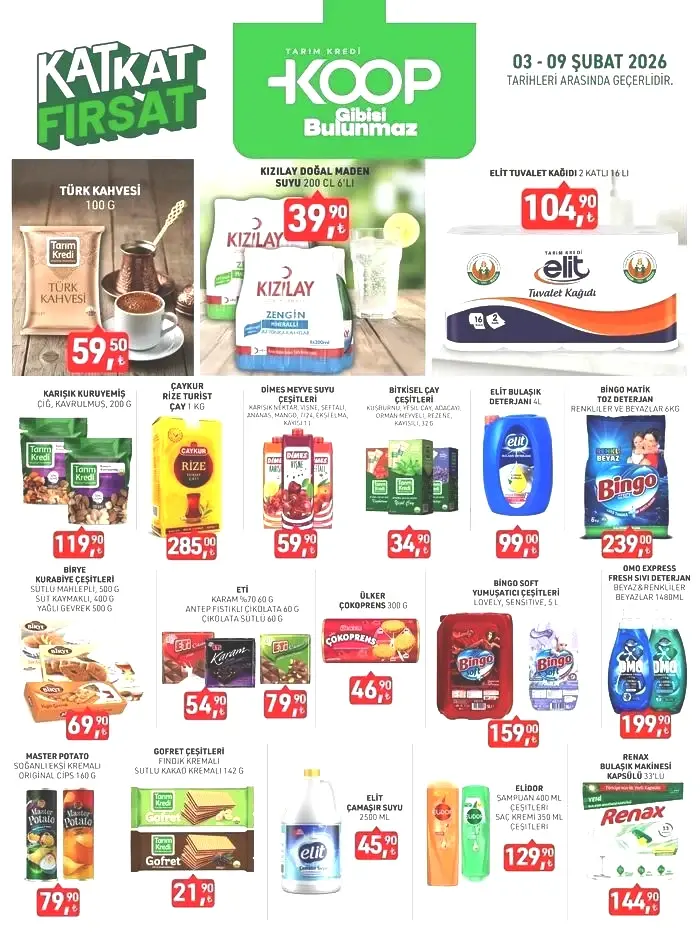 KOOP MARKET İNDİRİMLERİ | 3-9 Şubat 2026 Yepyeni Tarım Kredi Market katalog: 43 üründe fırsat Tarım Kredi Kooperatif aktüel ürünler fiyatları