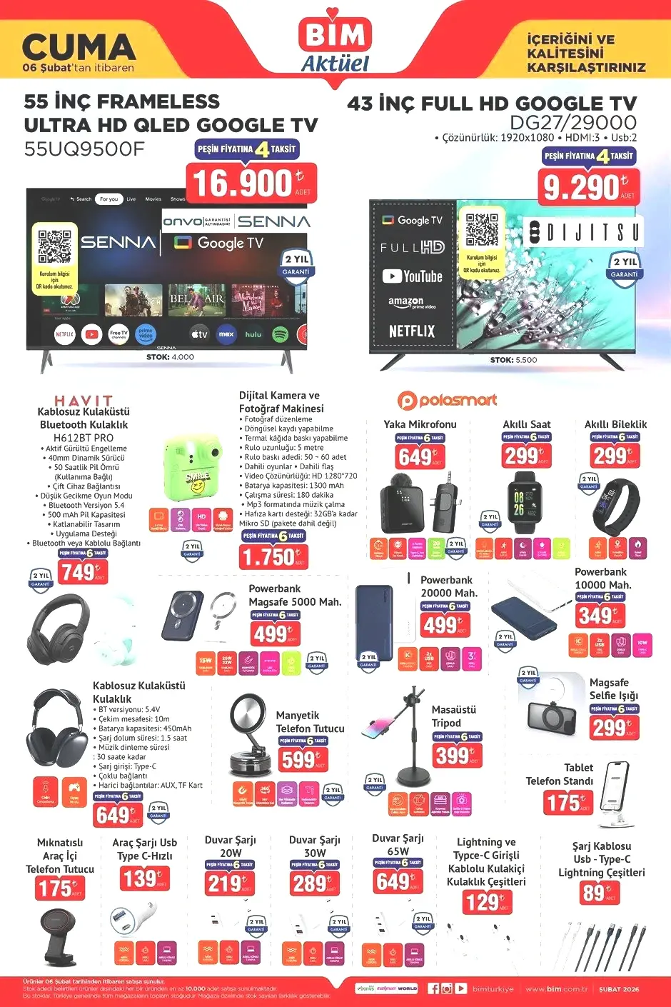 6 ŞUBAT CUMA BİM AKTÜEL KATALOĞU