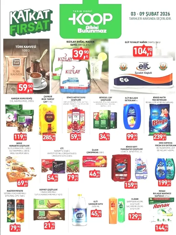 TARIM KREDİ KOOPERATİFİ MARKET 3-9 ŞUBAT 2026 İNDİRİM KATALOĞU || Tarım Kredi market ürün fiyatları neler Fırsat Kat Kat Tarım Kredi market ürün fiyatları