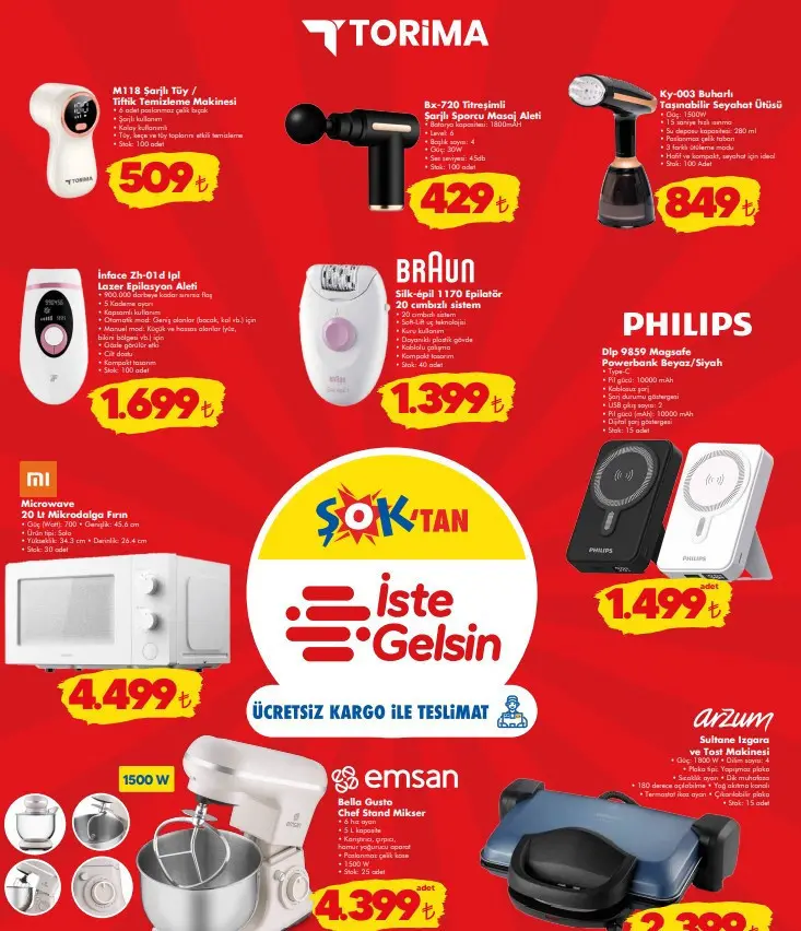 18-24 ŞUBAT ŞOK AKTÜEL ÜRÜNLER Elektrikli Semaver, Yazı Tahtası, Buharlı Kırışık Giderici Geldi - Resim : 4