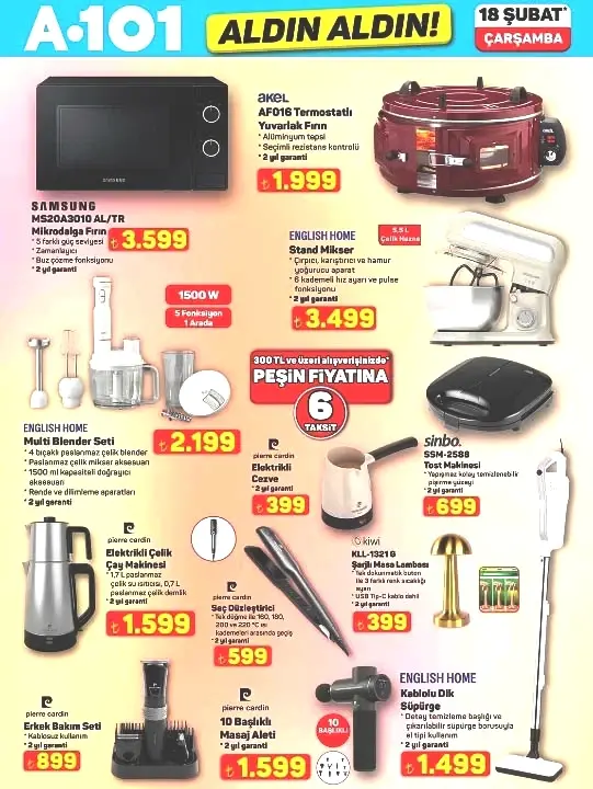 A101 AKTÜEL ÜRÜNLER AFİŞİ 18 ŞUBAT 2026 (YENİ LİSTE TAMAMI) A101 AKTÜEL ÜRÜNLER AFİŞİ 18 ŞUBAT 2026 (YENİ LİSTE TAMAMI)