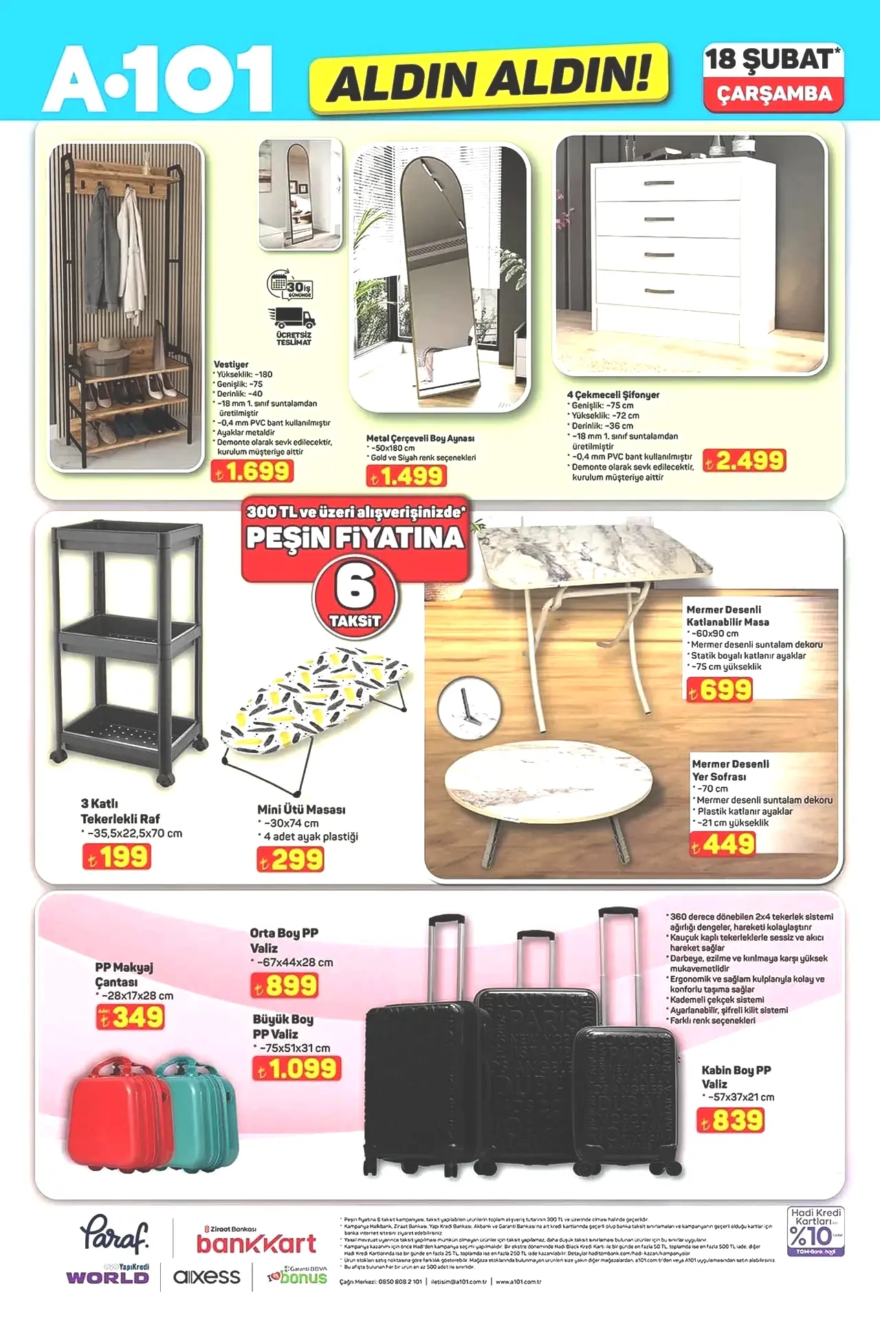 A101 aktüel ürünlerin 18-26 Şubat katalogu! A101'de hava temizleyici ile Galatasaray, Fenerbahçe, Beşiktaş ve Trabzonspor nevresim seti satışta