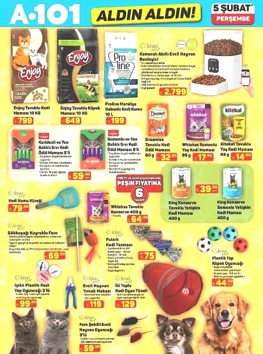 A101 ALDIN ALDIN KATALOĞU BU HAFTA 5 ŞUBAT 2026 (İNDİRİMLİ BROŞÜR) || A101 aktüel afişi Perşembe ürünleri neler A101 broşürü ile robot süpürge, hava nemlendirici, manyetik blok, kameralı akıllı evcil hayvan besleyici geliyor...