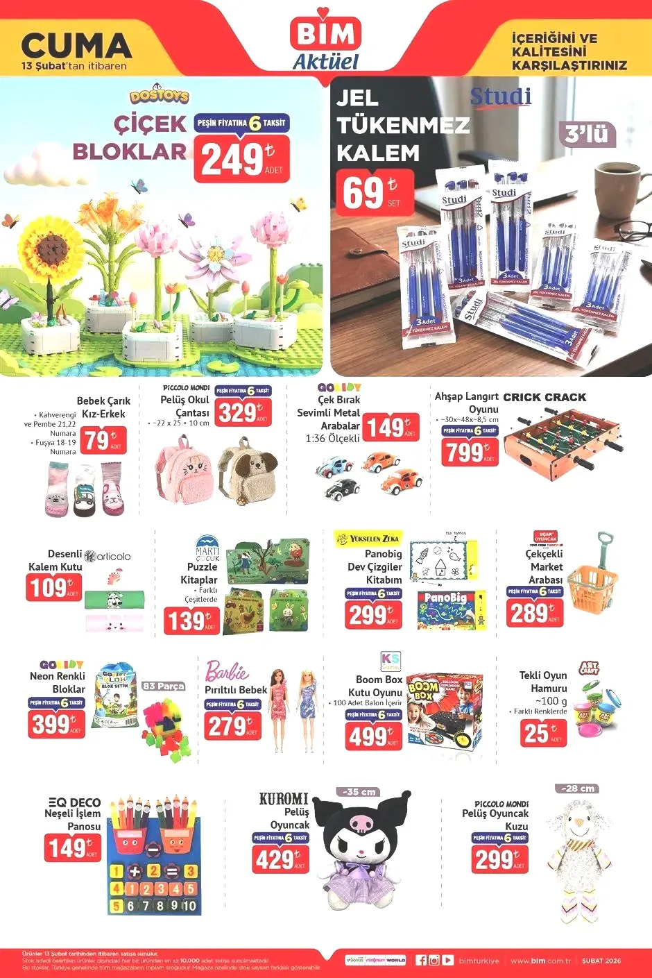 13 ŞUBAT CUMA BİM AKTÜEL KATALOĞU