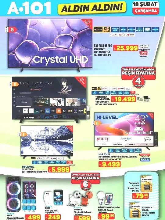 A101 AFİŞİ 18 ŞUBAT 2026 - BU HAFTA YEPYENİ KATALOG ÜRÜNLERİ A101 AFİŞİ 18 ŞUBAT 2026 - BU HAFTA YEPYENİ KATALOG ÜRÜNLERİ